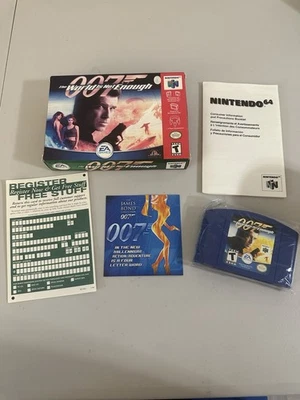 007 the World Is Not Enough Nintendo 64 N64 Authentic Tested With Box No Manual - Image 1 of 4
