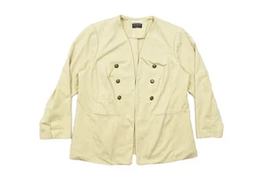 Lane Bryant The Bryant Blazer Plus Size 18 Yellow Gold Double Breasted - Picture 1 of 8