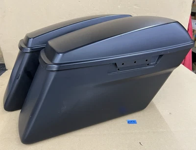 2014-2023 OEM Harley-Davidson Touring Saddlebags & Lids Black Denim - Image 1 of 4