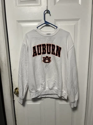 Sudadera bordada Colisseum para hombre grande castaño rojizo tigres blanca cuello redondo Foto 1 de 3