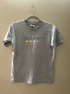 Vintage Nike Pinwheel Elements T-Shirt Youth Medium Gray 90s Y2K Double Sided - Bild 1 von 8