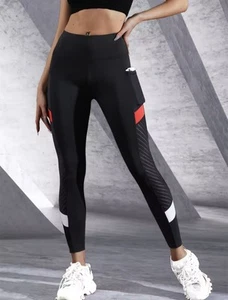 Damen High Waist Leggings Fitness Yoga Sport Schwarz Größe L - Bild 1 von 6