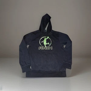 And1 Jugend XL schwarz neongrün Basketball Logo Kapuzenpullover Sweatshirt - Bild 1 von 7