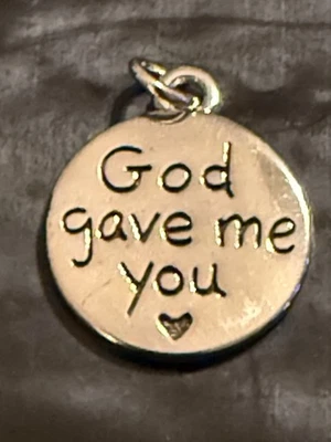 Pingente Berloque God Gave Me You Heart Dupla Face Prata Esterlina 925 James Avery - Imagem 1 de 2