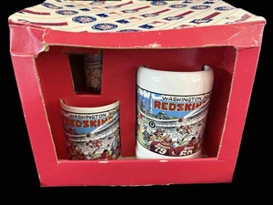 Juego de regalo de taza de 3 piezas de dibujos animados de fútbol americano NFL de los Washington Redskins de colección nuevo en caja - Imagen 1 de 11