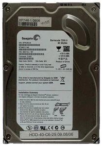 40GB HDD Seagate Barracuda ST3402111AS S-ATA ID7135 - Picture 1 of 3