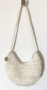 Bolso de Hombro The Sak Crochet Blanco Lurex Boho Blanco Crema Plata The Sak Charm - Imagen 1 de 7