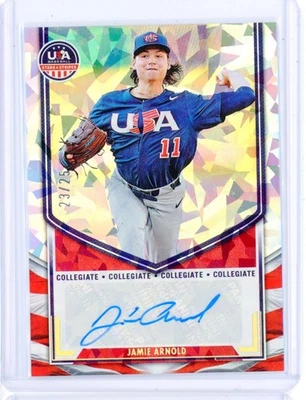 2025 Panini USA Stars & Stripes JAMIE ARNOLD Cracked Ice Autograph AUTO RC 23/25 - Image 1 of 2