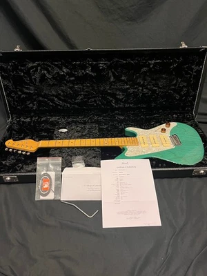 2009 Don Grosh ElectraJet Guitar in Transparent Aqua Blue 3-P90's W/OHSC/COA - Image 1 of 4