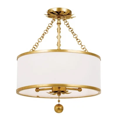 Crystorama Lighting Group 513_TECHO Broche 3 Luces 14"W - Dorado Foto 1 de 4