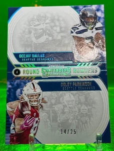#14/25 2020 RC Colby Parkinson DeeJay Dallas Platinum Contenders Round Numbers - Picture 1 of 2