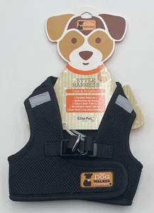 THE DOG WALKER COMPANY MESH BLACK STYLE HARNESS MEDIUM NWT - Picture 1 of 2