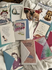 Lot of 14 Assorted FUNNY Greeting Cards - Humor Birthday\Thinking of  You -  New - Picture 1 of 1