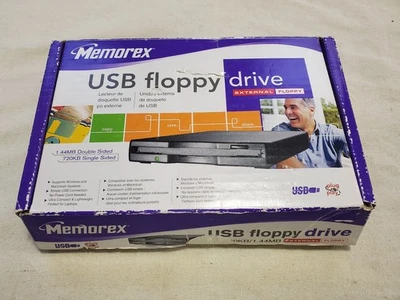 Memorex USB 3,5 «внешний флоппи-дисковод новый 1,44 МБ двусторонний ПК/MAC в коробке - Изображение 1 из 4