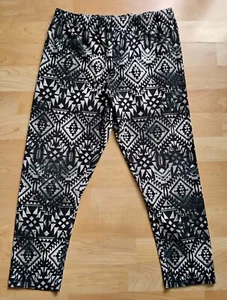 No Boundaries Girl's Lightly Used Soft Stretchy Leggings w/ Geometric Design,  L - Picture 1 of 7