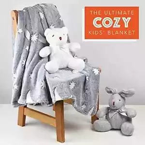 Glow in The Dark Kids' Soft Throw Blanket - Gray, 50x60 Inches - Picture 1 of 5