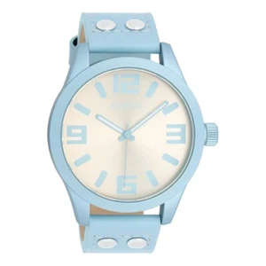 ooZoo Reloj Hombre Reloj Mujer C1094 Azul Claro Ø47 Unisex Correa Cuero Analógico - Imagen 1 de 4
