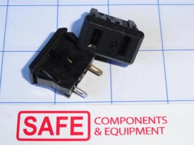 Schurter Power Outlet 4300.0705 QTY-2 Plug 1-15R 2-Blade Snap-In Solder MM-345 - Image 1 of 3