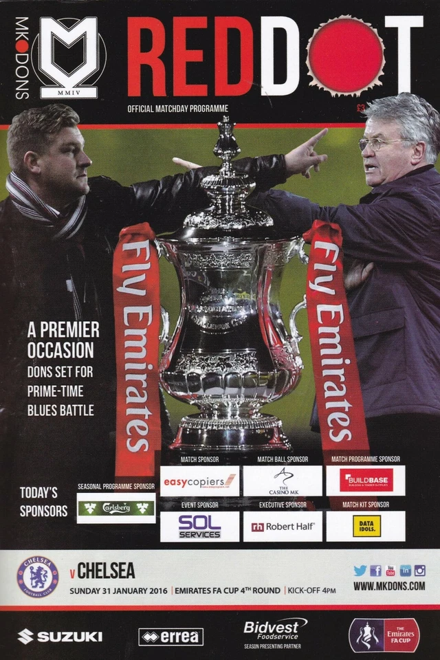 * 2015/16 - MK DONS HOME PROGRAMMES - CHOOSE FROM LIST * - Image 1 of 1