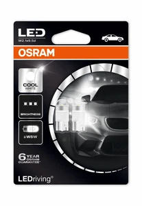 2 x OSRAM W5W, 501, T10 LED 6000K HIGH QUALITY NEW TECHNOLOGY SIDELIGHT BULBS - Picture 1 of 1