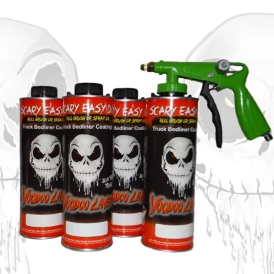 КОМПЛЕКТ ВКЛАДЫШЕЙ VOODOO 4 LTR, UTE, ПОКРЫТИЕ ВКЛАДЫШЕЙ ДЛЯ КУЗОВА ГРУЗОВИКА, СДЕЛАЙ САМ, РУЛОН, ЩЕТКА, РАСПЫЛИТЕЛЬ - Изображение 1 из 4