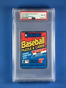 1989 Donruss Baseball Sealed Pack PSA 8-Kirk Gibson On Back - Picture 1 of 2