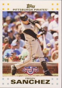 2007 Topps Opening Day Freddy Sanchez #55 Pittsburgh Pirates Baseball