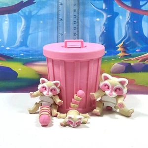 3pcs 3D Printed Racoon with Trash Can, Cute Articulated Racoon Toy, Fidget Toy - Picture 1 of 12