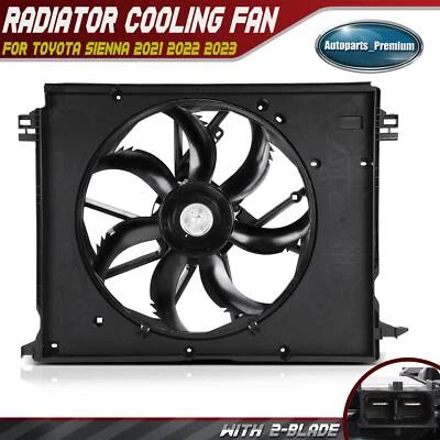 Conjunto de ventilador de refrigeración del radiador con motor sin escobillas para Toyota Sienna 2021-2023 Foto 1 de 4