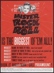 MISTER ROCK AND ROLL - Original 1957 Trade AD / ADVERT / promo _ Alan Freed - Picture 1 of 1