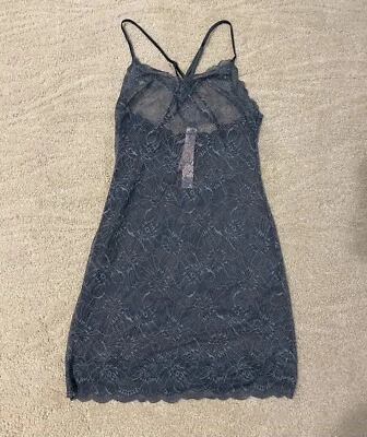 Victoria's Secret blue lace open-back slip, one piece, SIZE XS, BNWT** - Image 1 of 4