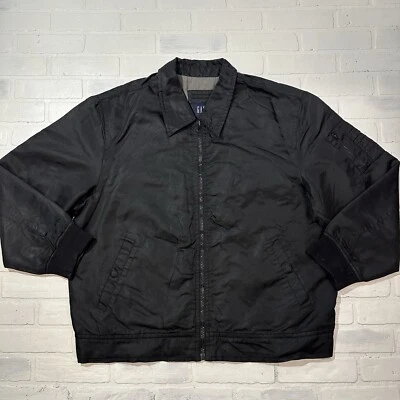 Vintage Gap Full Zip Jacket Men's 2XL Black Lined 90’s Y2K Nylon - Image 1 of 4