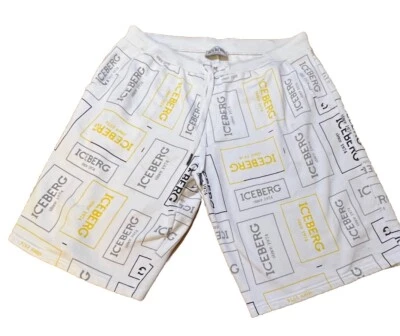 ICEBERG 男式 3XL 白色弹性腰围运动衫 — 第 1/4 张图片