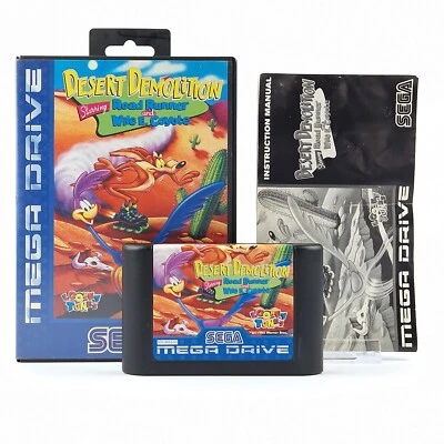 Sega Mega Drive Spiel : Desert Demolition - OVP Anleitung Modul | Pal Game - Bild 1 von 4