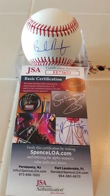 BRENDAN RODGERS signed OML baseball JSA COA ROCKIES - Image 1 of 2