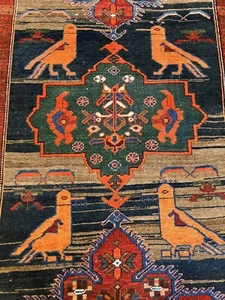 VINTAGE ANTIKER ARMENISCHER VOGEL KAZAK 4,4x11,2 professionell gewaschen - Bild 1 von 8