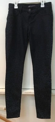 Jeans ajustados Divine Rights of Denim talla 25 azul estampado de leopardo elásticos nuevos con etiquetas Foto 1 de 4