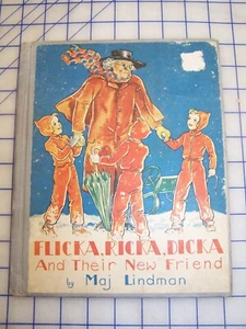Flicka, Ricka, Dicka And Their New Friend, 5th Printing 1946, By Maj Lindman #2 - Imagen 1 de 20
