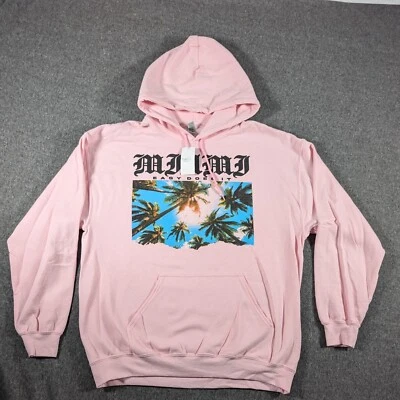 Rue21 Sudadera con Capucha Rosa Algodón Polar Sudadera Para Mujer L Miami "Easy Does It" Nueva Con Etiquetas Foto 1 de 4