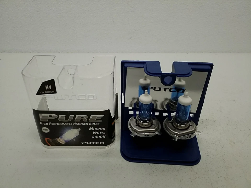 H4 PUTCO Pure 12v 60/55W Mirror White Halogen Bulbs 2 Pack 230004MW - Image 1 of 4