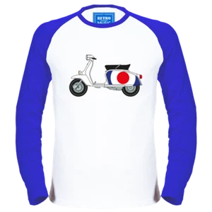 Herren Lambretta Target langärmeliges Baseball-Mod-T-Shirt Vespa Weller Marmelade - Bild 1 von 2