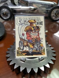 ODD RODS Donruss Sticker Card #55 California Or Bust 1969-1973 Vintage Hot Rod B