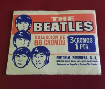 1966 SPANISH EDITORIAL BRUGUERA THE BEATLES CARDS UNOPENED  PACK - Image 1 of 2