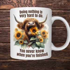 FUNNY HIGHLAND COW 11oz Ceramic Mug for any Occasion - Picture 1 of 1