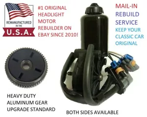 Corvette 2000-04 OEM Headlight Motor Rebuild Service W/ HEAVY DUTY GEAR UPGRADE! - Picture 1 of 6