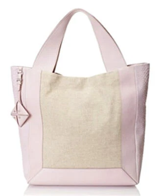 Bolsa tote Allibelle bege e cardo grande mercado com capa de poeira nova com etiquetas - Imagem 1 de 4