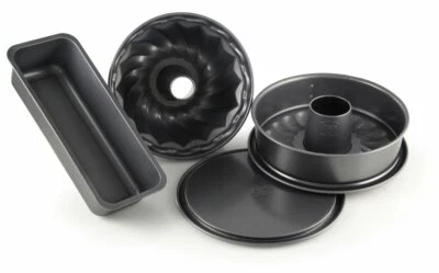 Dr. Oetker 4er Backformen-Set , Springform (2 Böden), Kastenform, Gugelhupfform - Bild 1 von 4