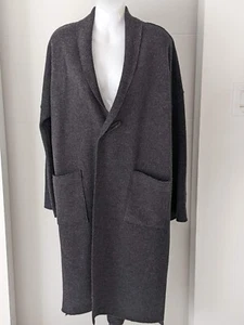 Abrigo Eileen Fisher nuevo sin etiquetas gris carbón 100 % lana hervida PL/PXL - Imagen 1 de 12