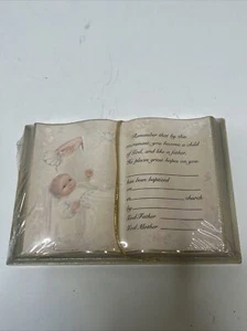 Baptism plaque baby record keepsake - Picture 1 of 4