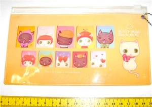WHITE MIMI BLACK MIMI  90s Korea  astuccio bustina in plastica kawaii gattini - Imagen 1 de 1